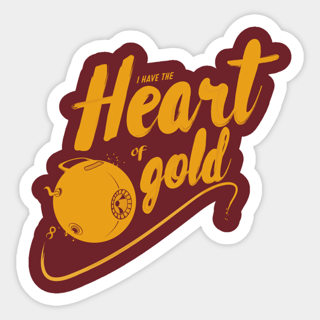 Heart of Gold Hitchhikers Guide To The Galaxy Sticker TeePublic